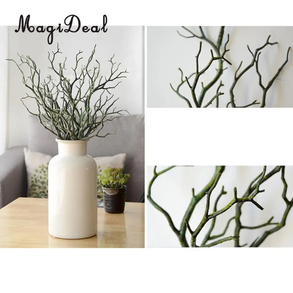 Paket 2 Pcs Modern Seni Dekorasi Kering Cabang Pohon Tanaman Plastik Ranting Untuk Rumah Garden Floral Dekorasi Buatan Bunga Kering Aliexpress