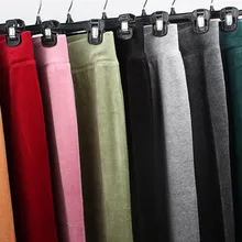 Новинка, бархатные женские тонкие расклешенные удлинять брюки, 11 цветов