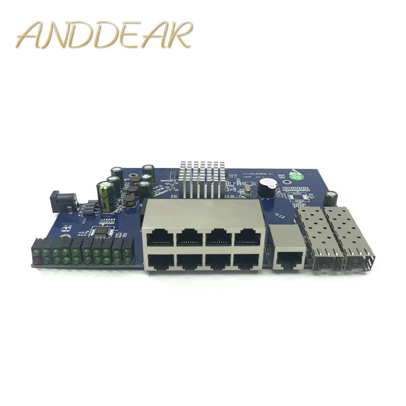 

IP Management 8-port 10/100/1000Mbps PoE Ethernet Switch Module Managed Switch Module with 2 Gigabit SFP Slots gigabit switch