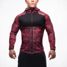 2017 Fitness Men Hoodies Brand Clothing Men Hoody Zipper Casual Sweatshirt Muscle Men’s Slim Fit Hooded Jackets Size M-XXL