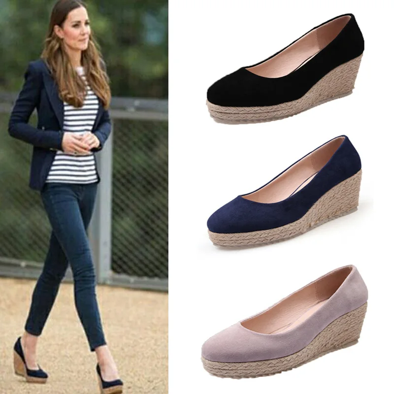 

Pumps Platform Wedges Shoes for Women High Heel Ladies Shoes Slip on Round Toe Pumps Casual,party,wedding,dress,work