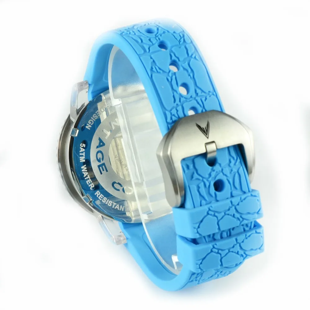 Винтажная концепция, модные женские автоматические часы, прозрачный чехол, 50 м, водонепроницаемые, с поворотным ободком, женские наручные часы для девушек