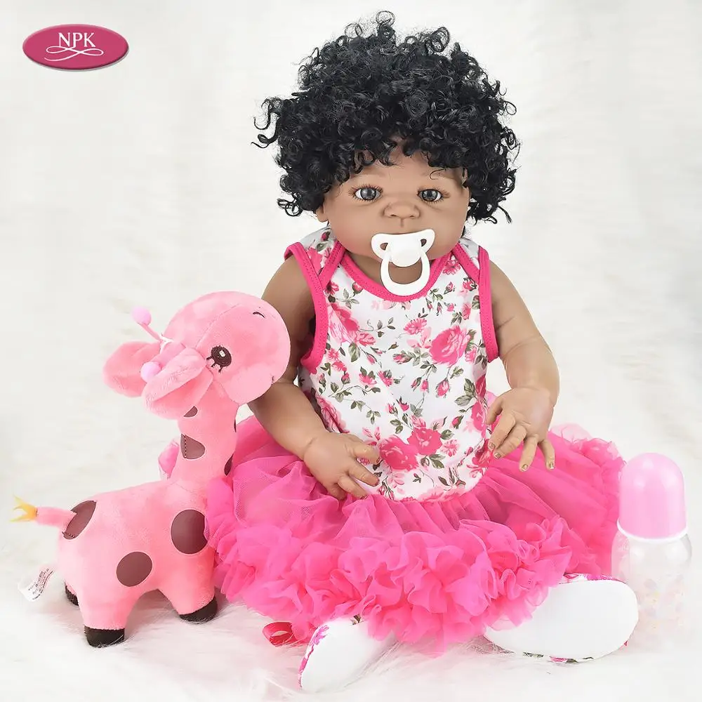 

NPK 55CM Full Silicone Reborn Toddler Fashion Dolls Bathe Toys For Girls Lifelike Baby Dolls Realistic Newborn Babies Princess