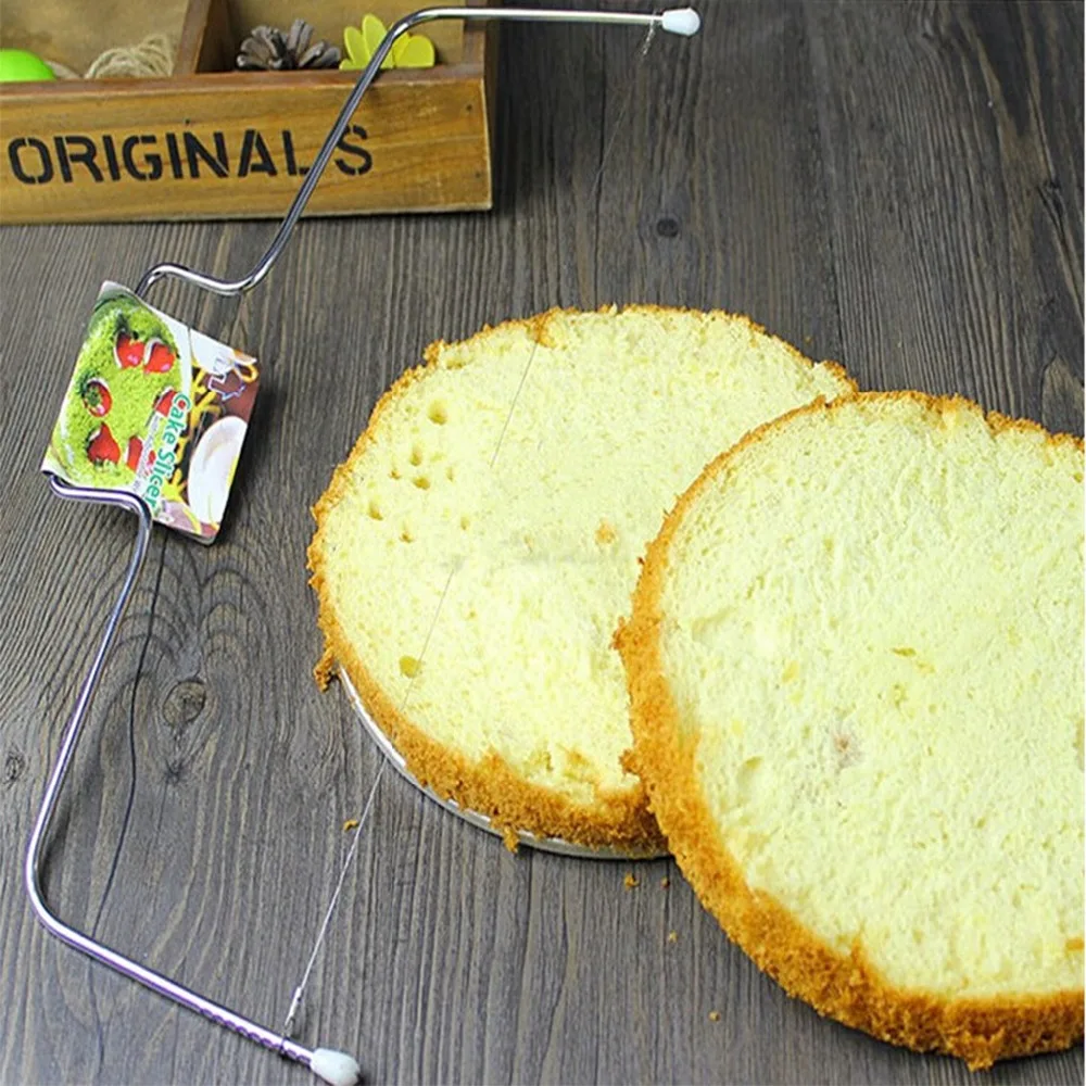 

Mealivos Double Line Adjustable Baking Tools Cake Bread Slicer Cutter Strings Knife DIY Mould Stainless Steel Cake Tools