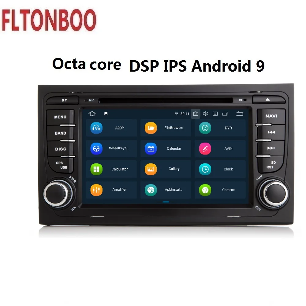 Cheap 7" Android 9 for AUDI A4 S4 2002-2008 car DVD gps navigationi,3g,RAM4G ROM 64GB,DSP,octa core,touch screen,steering wheel,canbus 25