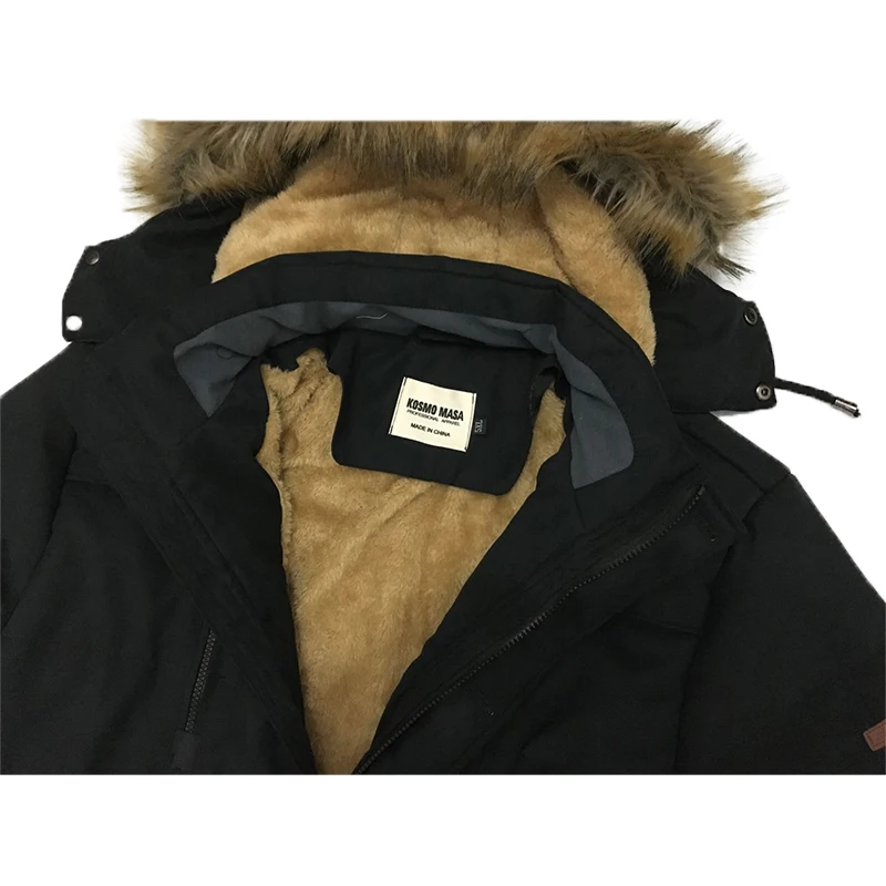 Goede KOSMO MASA 2017 Katoen Hooded Winterjas Parka Voor Mannen afneembare Fur Hooded Jassen Heren Plus Size Down Parka MP012