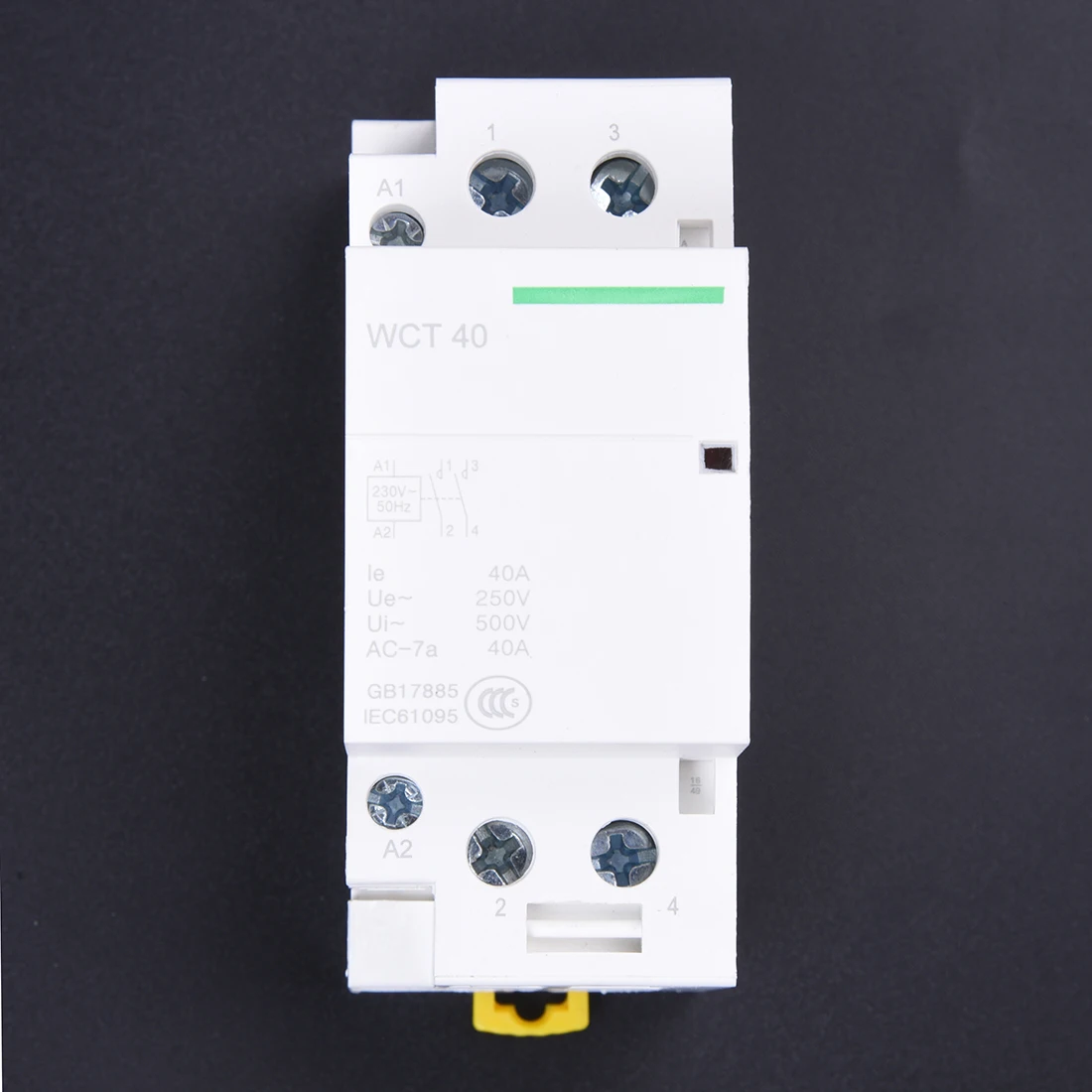 Koop 220 240 V AC coil 35mm DIN rail ondersteuning 2 polen 40A schakelaar