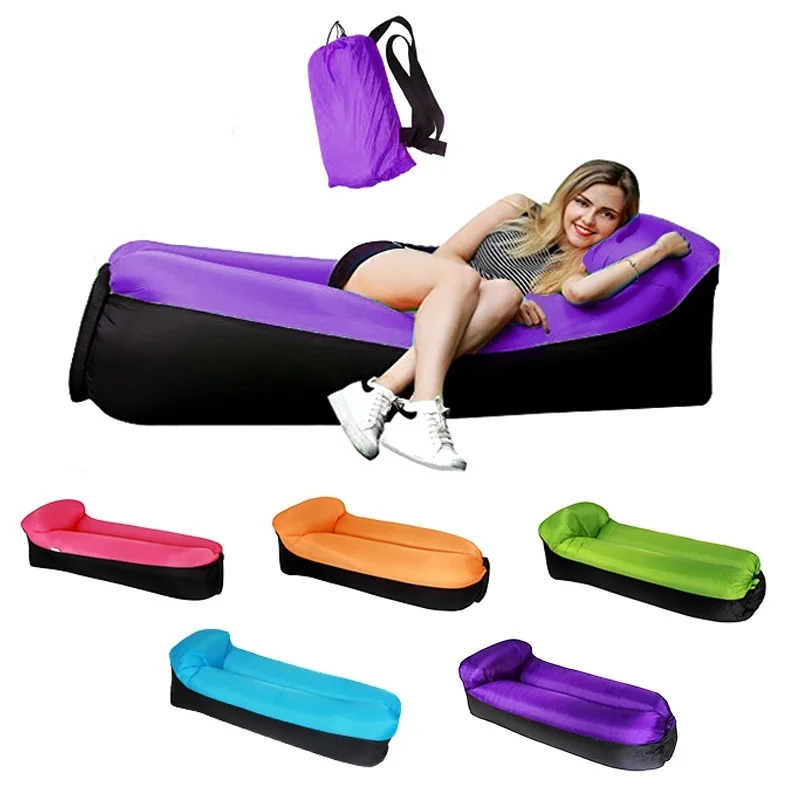 Goede Opblaasbare Lounger Air Sofa Draagbare Waterdichte Couch voor achtertuin Lakeside Strand Reizen Camping Picknicks Muziek Festivals