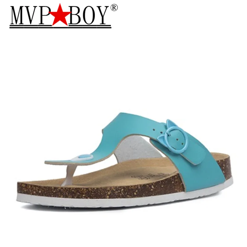 

MVP BOY New Women Cork Flip Flops Slipper Casual Summer Beach Solid Color Slip on Slides Shoe Flat White Black Pink Beige red
