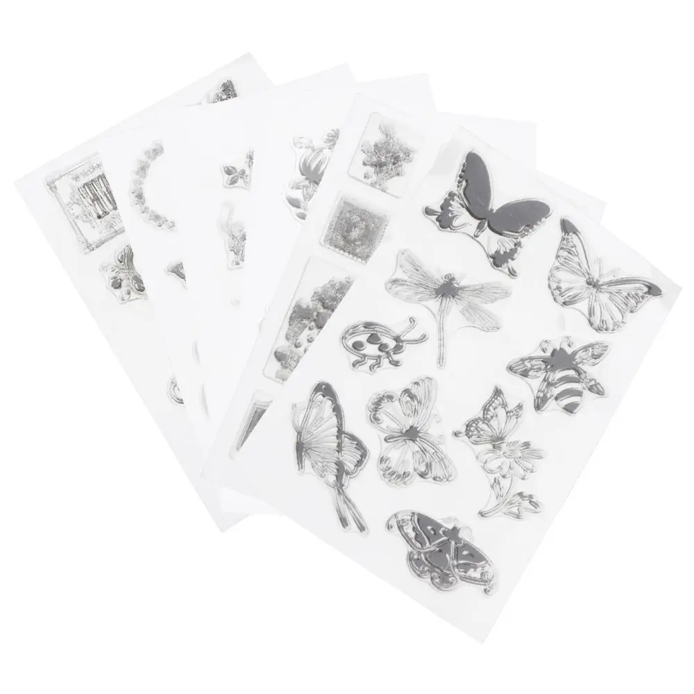 

Flower Bird PVC Transparent Clear Stamp 1 Sheet Cling DIY Seal Craft Scrapbook