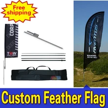 80cm*410cm FREE SHIPPING Feather Flags with Spike Inground Single Sided Printing for Outdoor Advertising