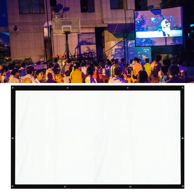 

150 Inch 4:3 Projection Front Projector Screen for HD 3D Movie Projectors, Pantalla de Proyeccion Portatil, Tension Curtain