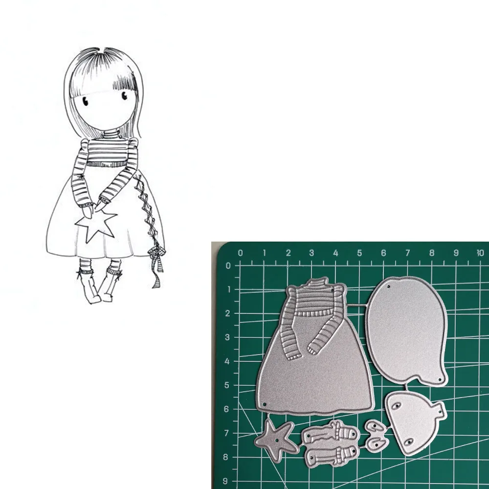 

Girl Metal Cutting Dies 2019 Scrapbooking Craft Dies Cut Stamps Embossing Stencils Invitation Card Making 50