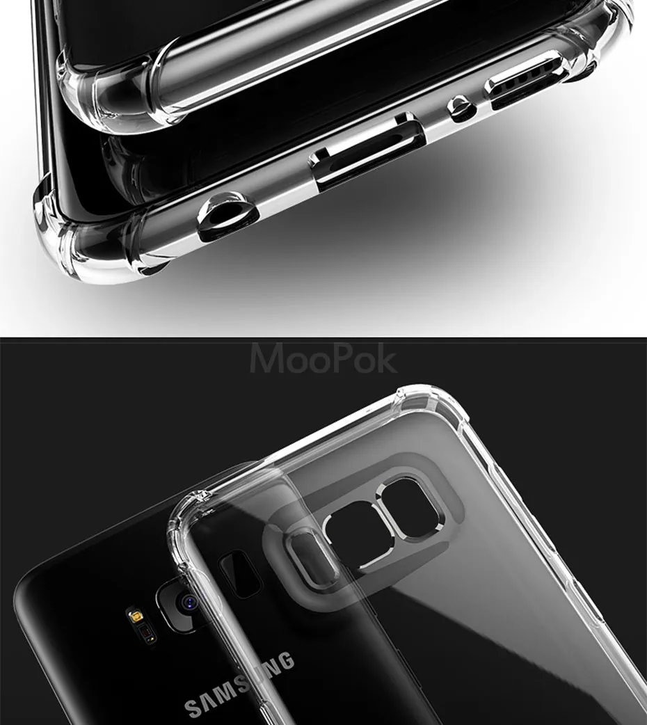 Противоударный мягкий ТПУ чехол Moopok для samsung Galaxy S10 S9 S8 Plus S7 Edge силиконовый чехол для телефона samsung S10E Note 8 9 чехол