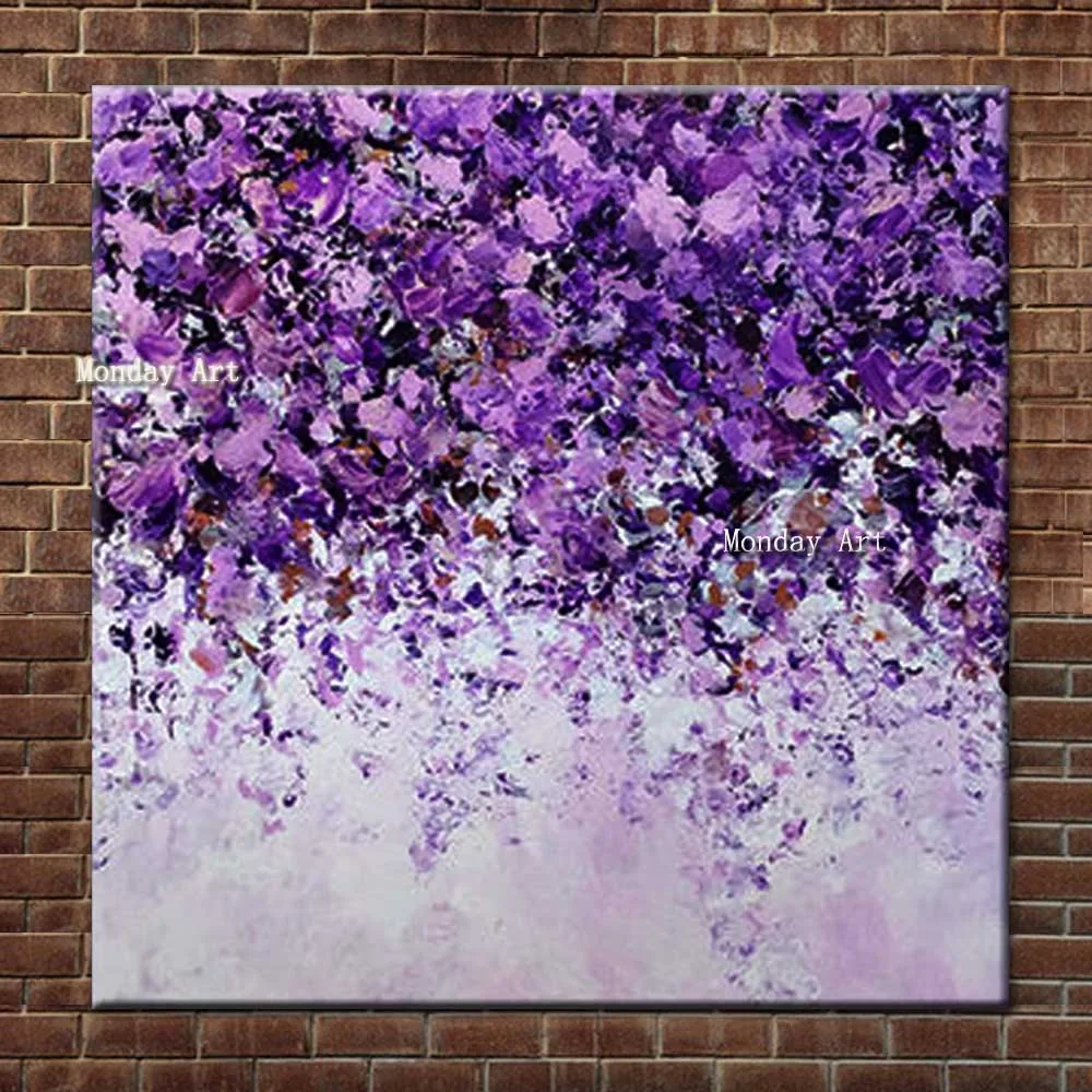 Hand-Painted-Abstract-Art-Purple-Flower-Landscape-Canvas-Oil-Painting-Abstract-Purple-Flower-Wall-Picture-Living