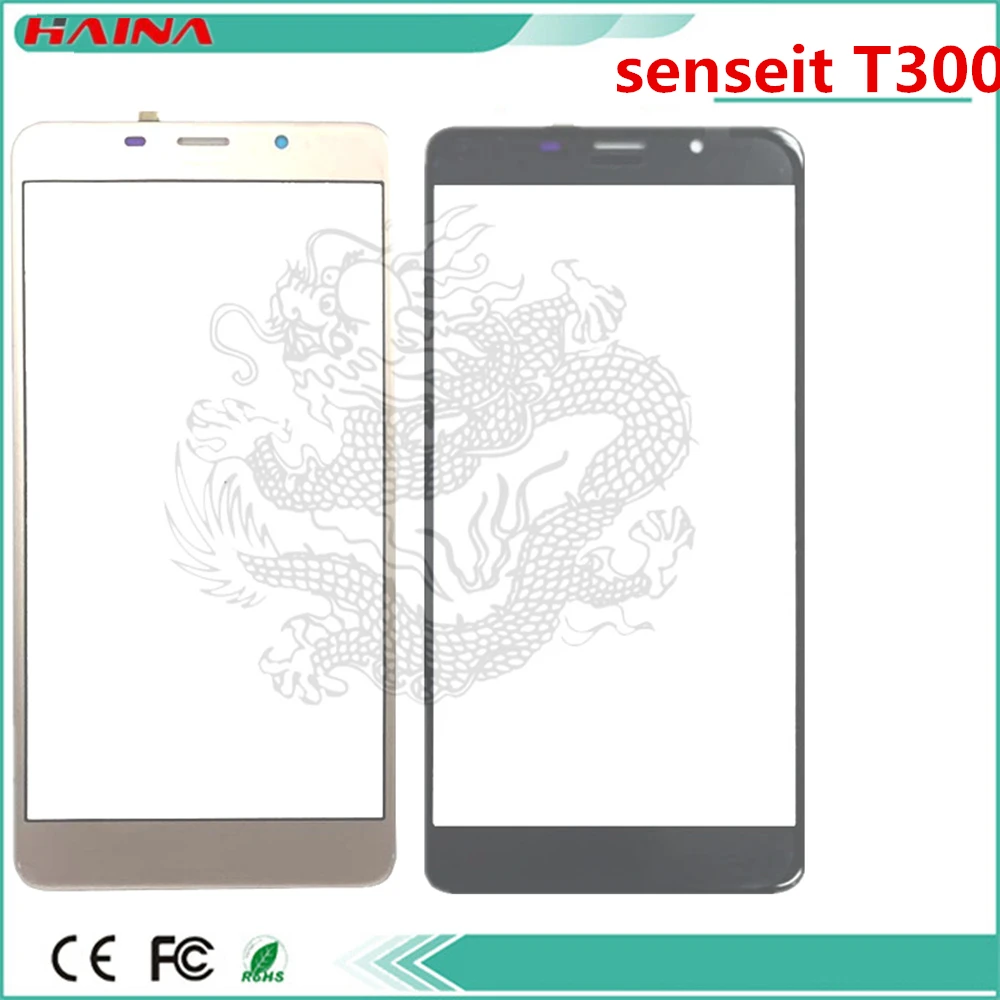 

5.7 inch Touch Screen Digitizer For senseit T300 digitizer Touch Screen Digitizer front glass lens panel sensor with tape