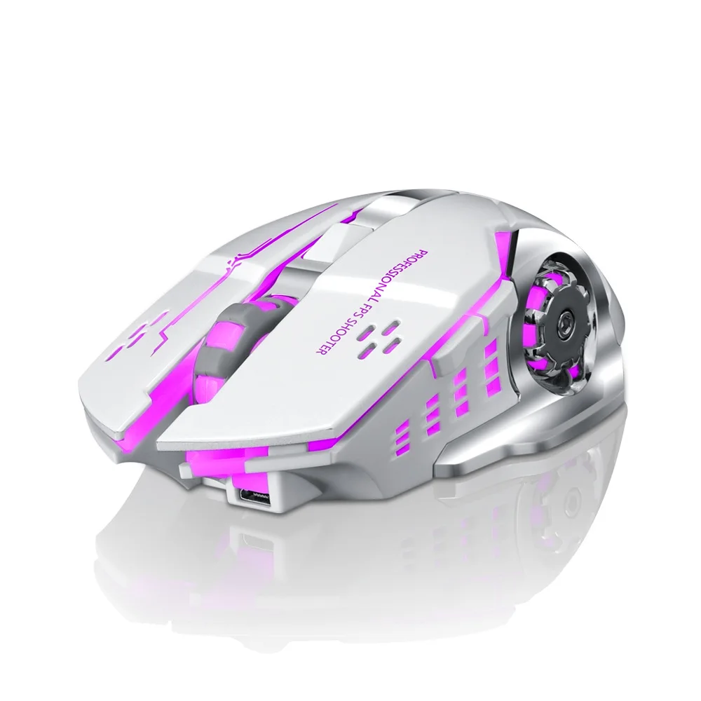 Gearwheel Беспроводная игровая мышь с подсветкой перезаряжаемая светящаяся USB 2 4 ГГц