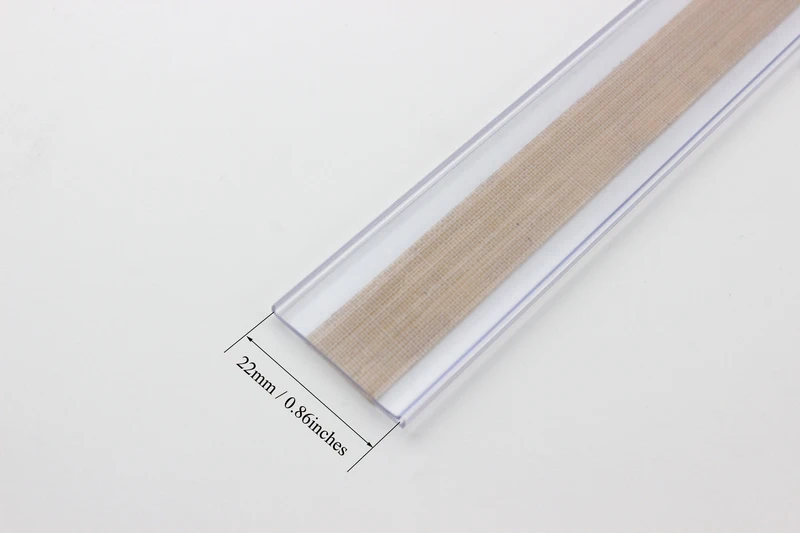 22mm Flat adhesive price label holder strip shelf talker PVC plastic