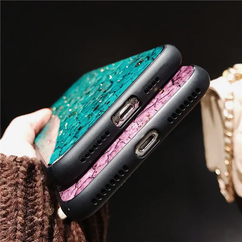 Блестящие золотые фольги мраморный мягкий чехол из ТПУ для Huawei Mate 20 Pro P20 P10 Lite Nova 2S