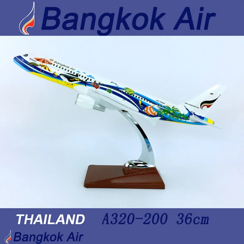 

36CM 1:100 Airbus A320-200 model Thailand Bangkok airline with base alloy aircraft plane collectible display model collection