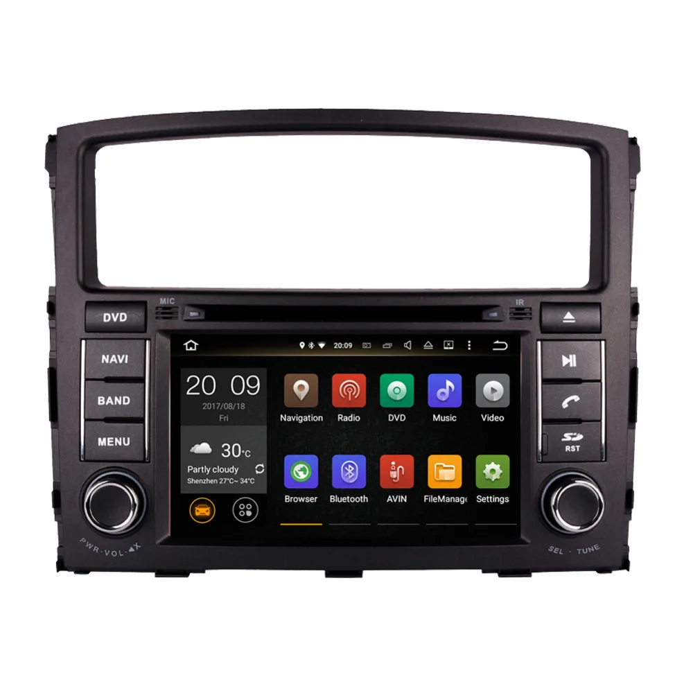Excellent 7 Inch Android 8.0 Octa Core 4GB RAM Car GPS Navigation For Mitsubishi Pajero V97 2006- CD DVD Multimedia Player Radio Stereo 3
