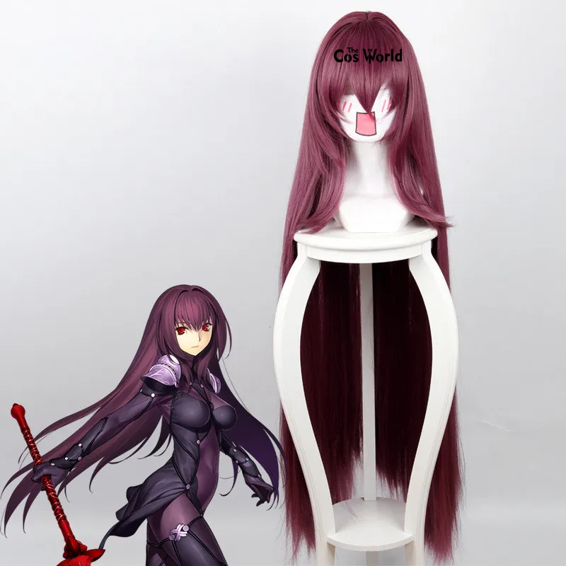 FGO Fate Grand Order Scathach бармен сексуальный кролик девушка платье горничной униформа наряд аниме костюмы для косплея - Цвет: Wig(110cm)