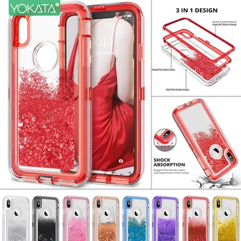 

Quicksand Case For iphone 11 pro X Xs Max 8 7 6 6s Plus Case For iPhone XR Cases Cover 360 TPU Glitter Bling Liquid Hard Protect