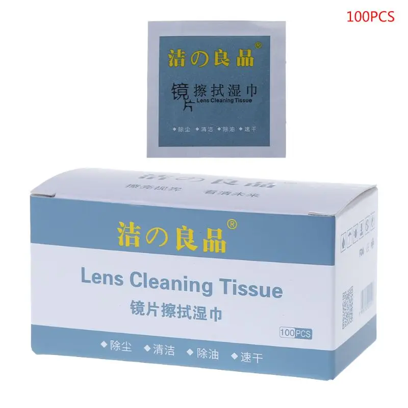 

1 Box Glasses Cleaner 6x8cm Disposable Paper Wet Wipes Portable Lens Cleaning Phone Computer Screen Tissue Cloth Wiping Anti