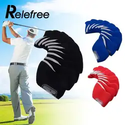 Relefree 10 шт. неопрен Гольф Club Утюг Headcovers Защитная крышка головки протектор Набор