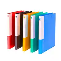 MyLifeUNIT Colorful Commercial File Folders Plastic Pocket Folder Colored File Folder with Double Strong Clips Office Supplies