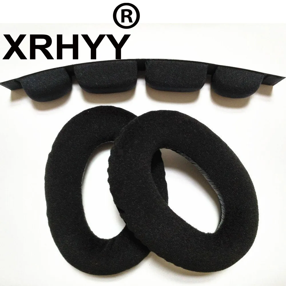 

XRHYY Replacement Inside Tone Tuning Foam Velvet Earpad With Headband Set for Sennheiser HD545 HD565 HD580 HD600 HD650 Headphone