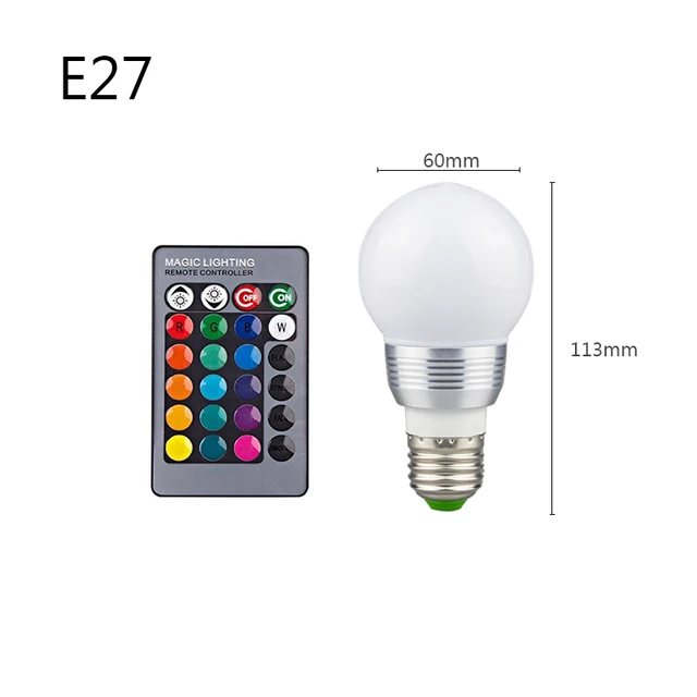 Led Rgb Bulb Lamp E27 E14 Gu10 85 265v Mr16 12v Led Changeable Spotlight 3w Magic Holiday Rgb Lighting Remote Control 16 Colors Bulb Lamp E27 Rgb Bulb Lampled Rgb Bulb Lamp Aliexpress