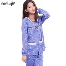 Женский Пижамный костюм осень зима Женская пижама с длинным рукавом женский пижамный комплект Пижама mujer женские пижамные комплекты домашняя одежда