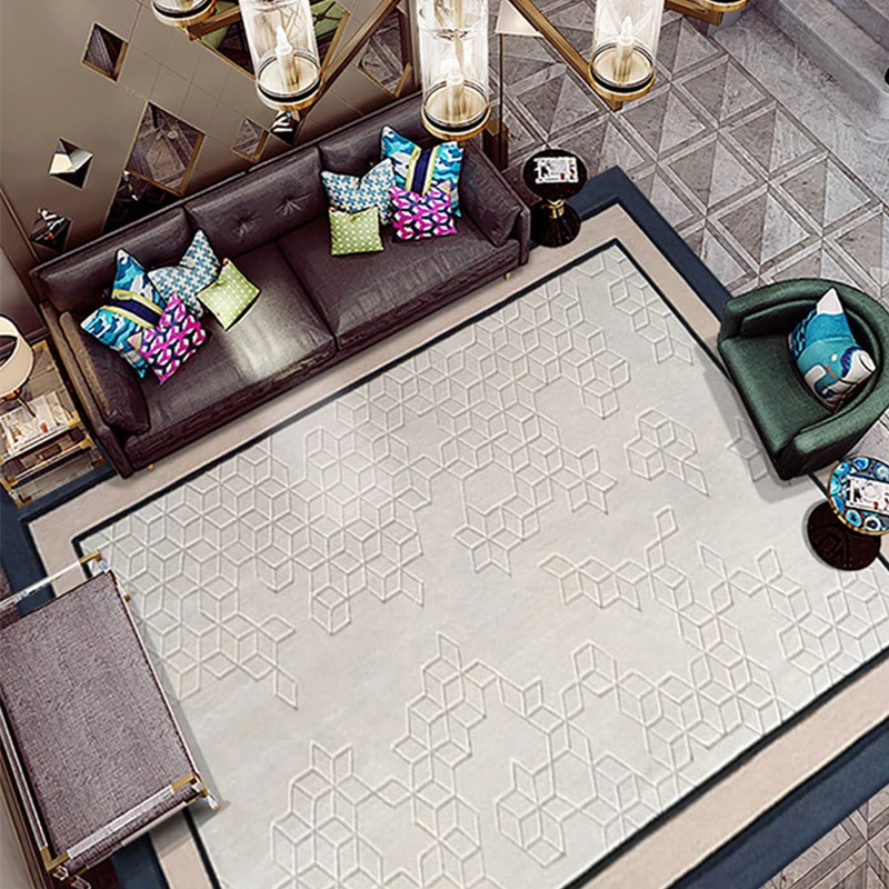  Nordic 100% Wool Carpets For Living Room 15MM Thickness Soft Area Rugs For Bedroom Rugs And Carpets - 32994450510
