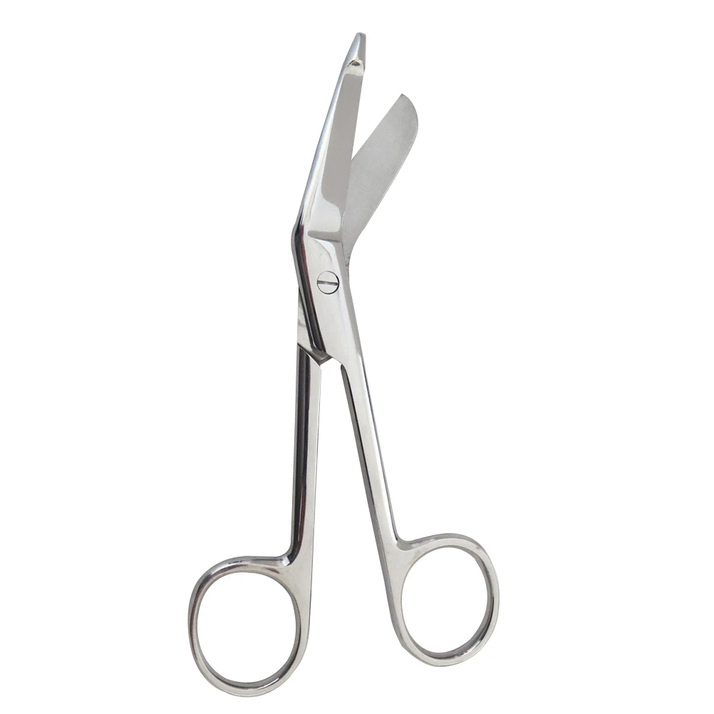 

Stainless Steel Bandage Scissors 14cm Nursing Scissors for Medical Home Use