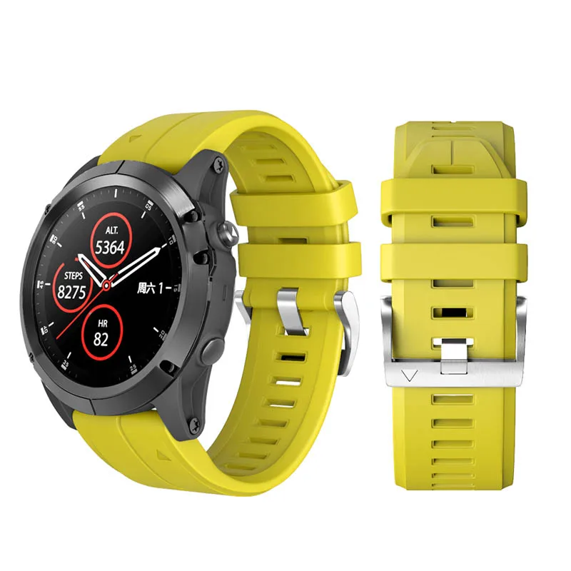 Сменный силиконовый ремешок для Garmin fenix 5/5 Plus/935/S60 UY8 - Цвет: Цвет: желтый