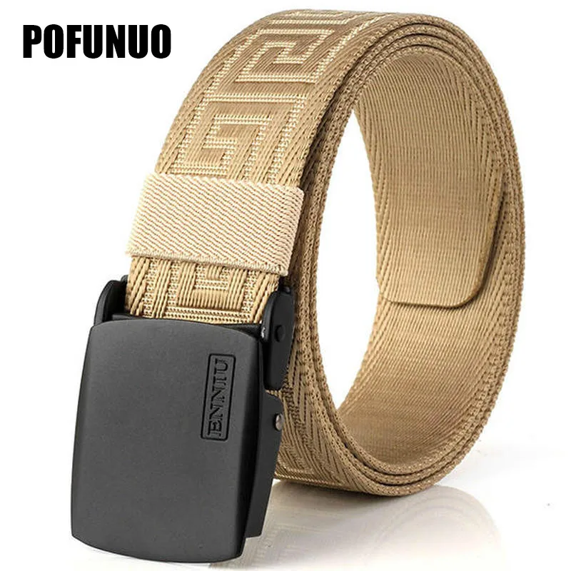 Men Automatic Buckle Military Nylon Belt Army Tactical Belt For Men Casual Style Male Belt