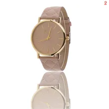women watches brand ladies casual grid leatherwatches Multicolor Simple elegant quartz watch Female watch Stainless steel dial