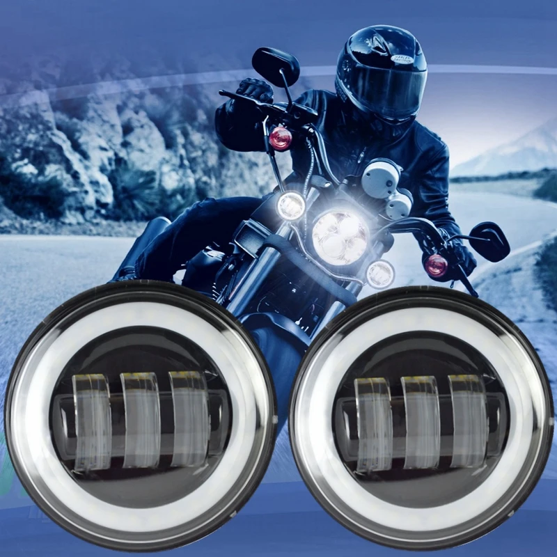 Yait " светодиодный налобный фонарь 4-1/2" 4,5 В HALO Фары ближнего света для мотоцикла Touring Electra Glide