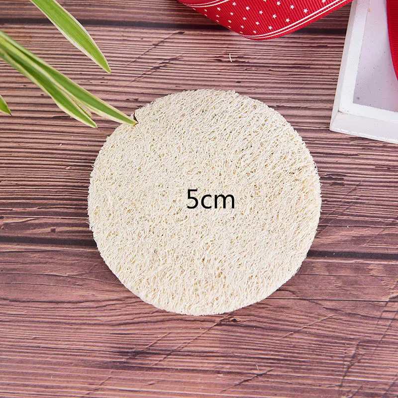 5cm 2pcs 1 шт/2 шт ручной работы DIY Настроить мыло-мочалка инструменты, чистящее средство, губка скруббер, мыло для лица Держатель Натуральный луфа ломтики - Цвет: 5cm 2pcs