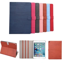 Wood Grain PU Leather Tablet Cover Case for New iPad 2017 Model A1822 Tablet Case Capa Para for 2017 New iPad 9.7