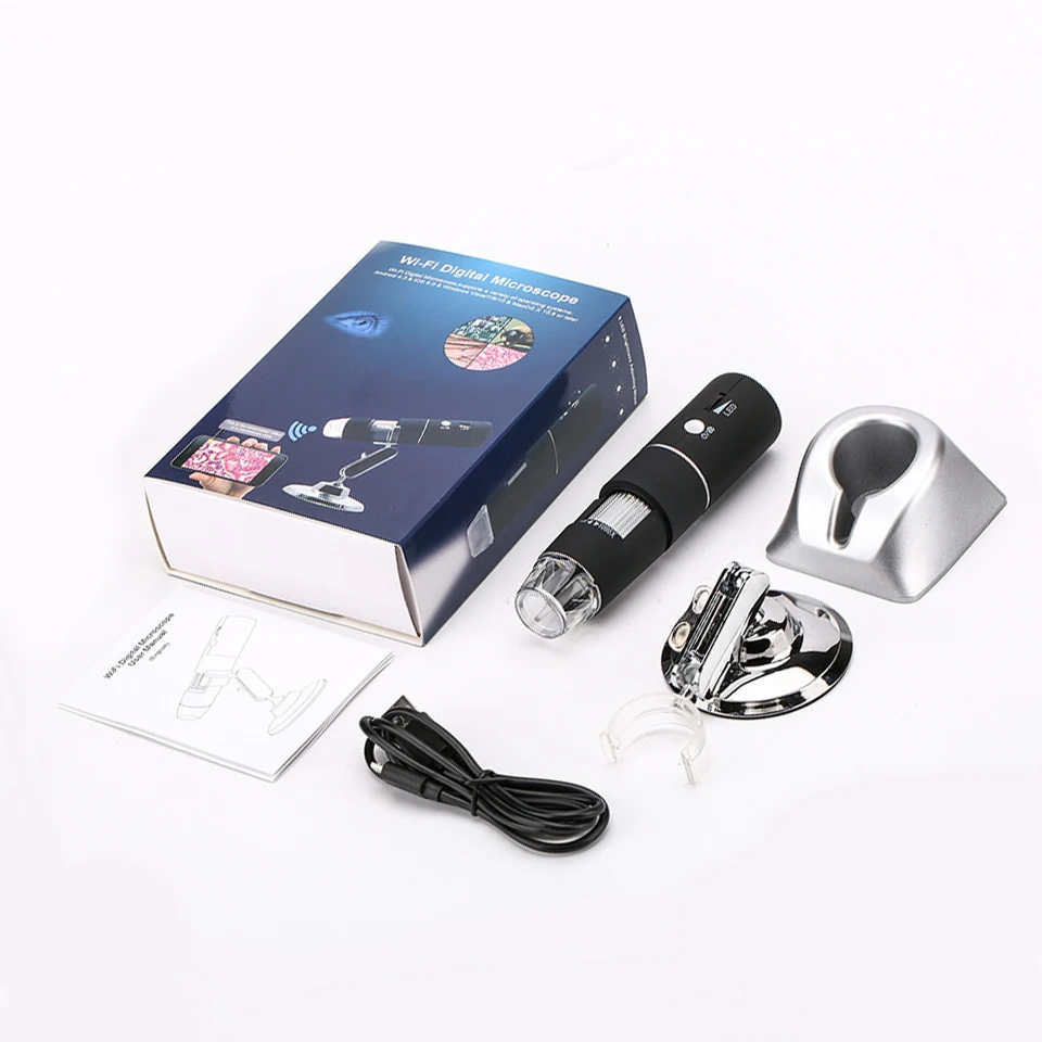Wifi 1000X цифровой микроскоп камера беспроводной 8LED Microscopio USB Тринокулярный HD
