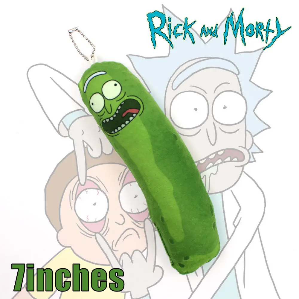 OHCOMICS 7 &quotRick and Mori Pickle зеленый огурец аниме pp чучело из хлопка плюшевые игрушки куклы брелок костюм подвески