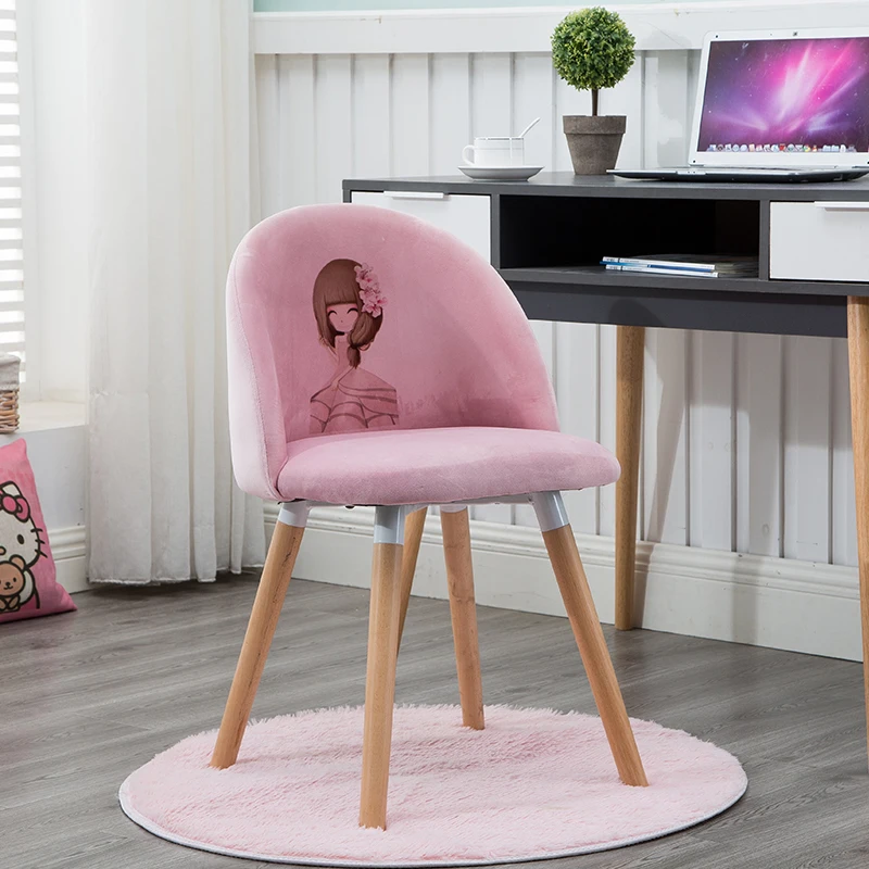 Nordic Творческий Макияж стул детский стул спальня принцесса розовый ручки с милыми Рожицами Красота Макияж стул