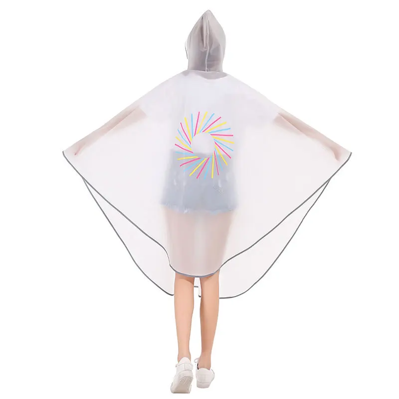 Mens Womens Cycling Bicycle Raincoat Rain Cape Poncho Hooded Windproof