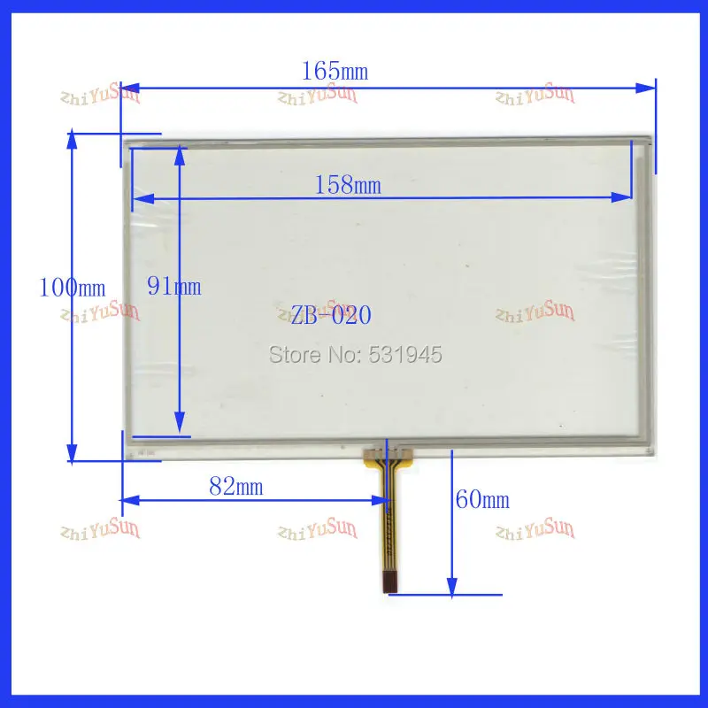 Zhiyusun 7 Pollici 165Mm * 100Mm Touch Screen Panel4 Wire Resistive Zb-020 Touchpad Quattro Cambiamento Di Otto Linea Compatibile Hld-Tp-2080