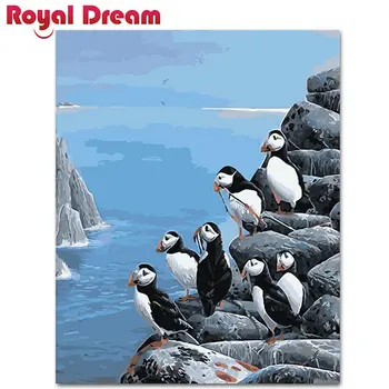 

penguin DIY Painting By Numbers Acrylic Paint By Numbers HandPainted Oil Painting On Canvas For Living Room Wall Art Home Decor