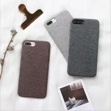 Новые однотонные осенние и зимние хлопок для iphone 8 мобильного телефона основа для iphone 7 Plus/6s Льняной материал для обувь для мужчин и женщин