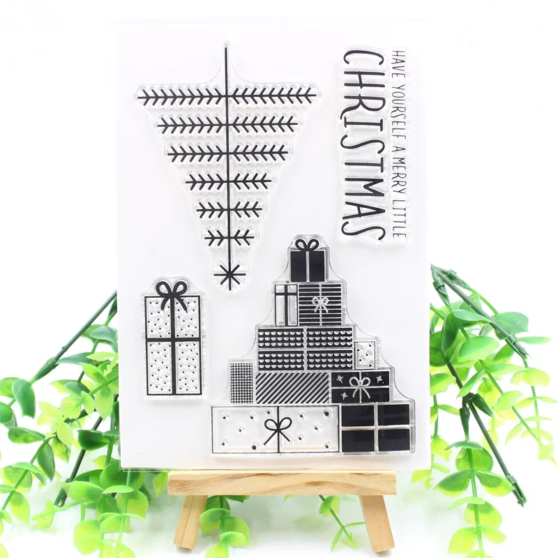 

KSCRAFT Christmas Presents Transparent Clear Silicone Stamp/Seal for DIY scrapbooking/photo album Decorative clear stamp 525