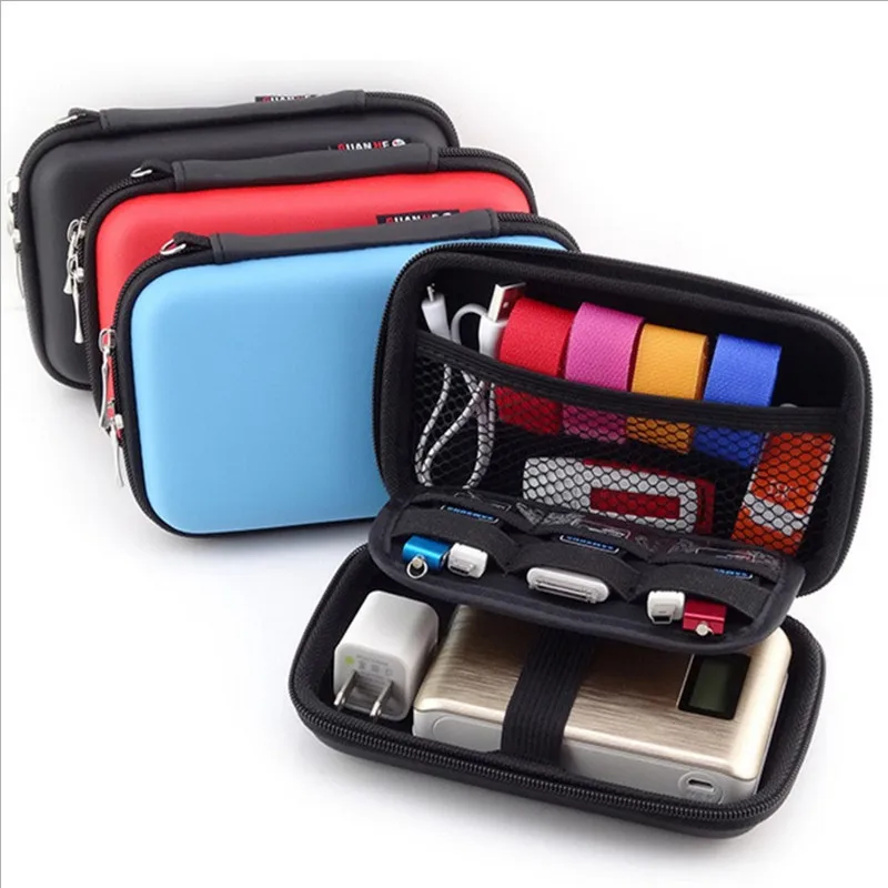 Mobile Kit Case High Capacity Storage Bag Digital Gadget Devices USB Cable Data Line Travel Insert